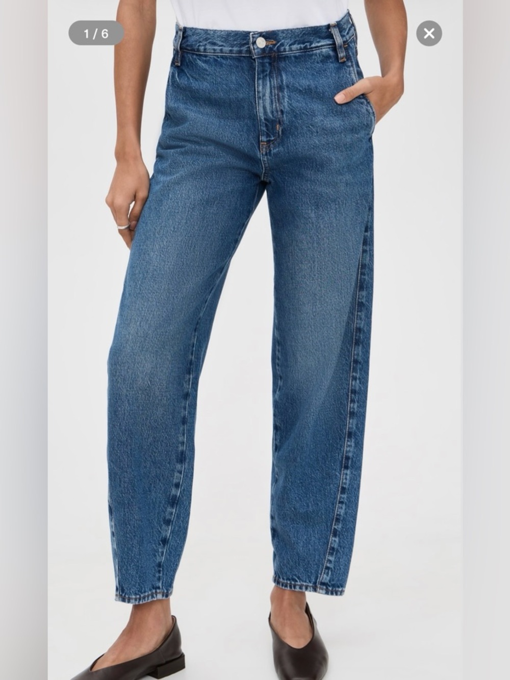 Frame Denim Blue Cropped Ankle Jeans